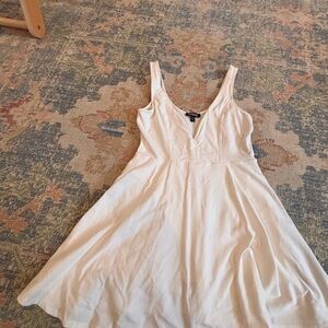 Express White Sleeveless Dress with shorts